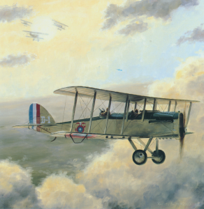 DH4 on patrol during WW1